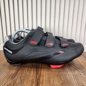 Tommaso Strada 100 Mens Sz 8 Black Road 3-Bolt Clips Speed Racing Cycling Shoes